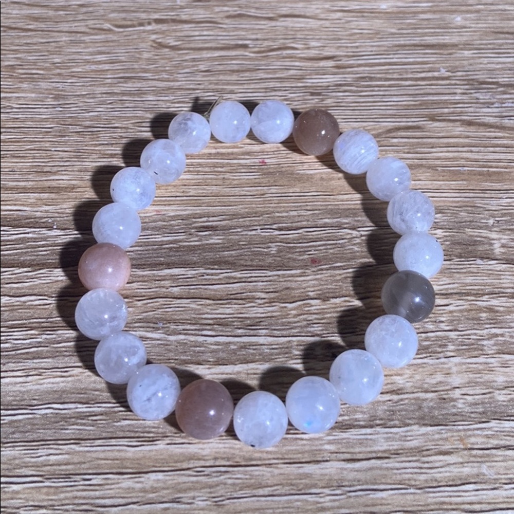 Homemade mixed moonstone bracelet